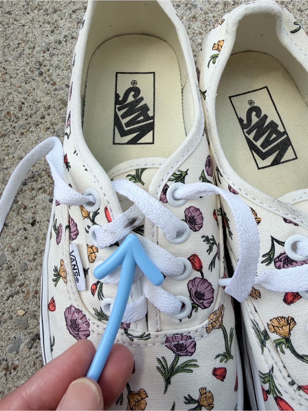 Vans Authentic Floral Shoes Womens Size 7 Cream Canvas Low Top Sneakers - Picture 10 of 10